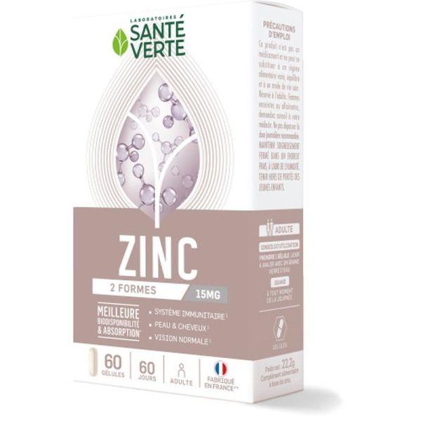 Zinc 15 mg - 60 gélules
