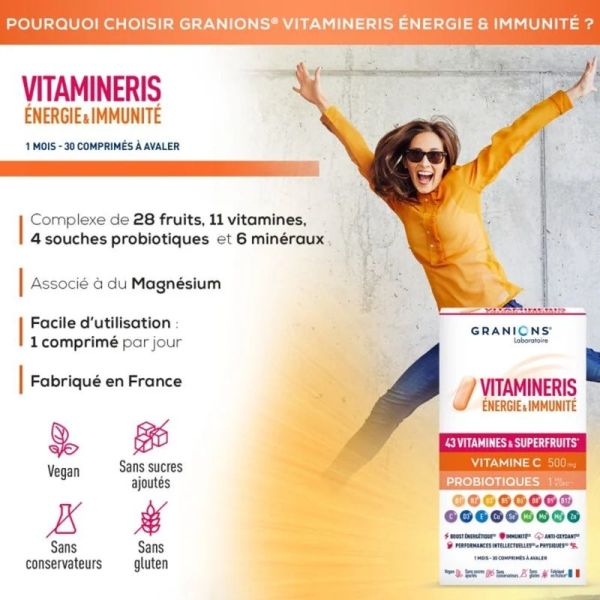 Vitamineris Energie & Immunité - 30 comprimés