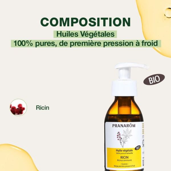 Huile Végétale de Ricin grand format - Bio - 100 ml