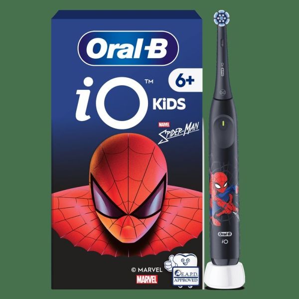 iO Kids Marvel Spiderman Brosse à dents électrique, 1 brossette, 3 modes avec mode douceur pour enfants