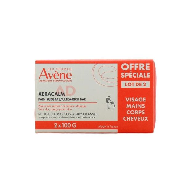 XeraCalm A.D Pain Surgras Nettoyant - 2 x 100 g