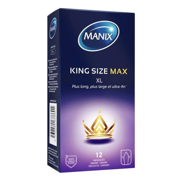 King Size Max Préservatifs - 12 préservatifs