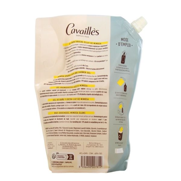 Rogé Cavaillès Gel Bain Douche Surgras Éclat Mimosa Éco-Recharge - 1 L