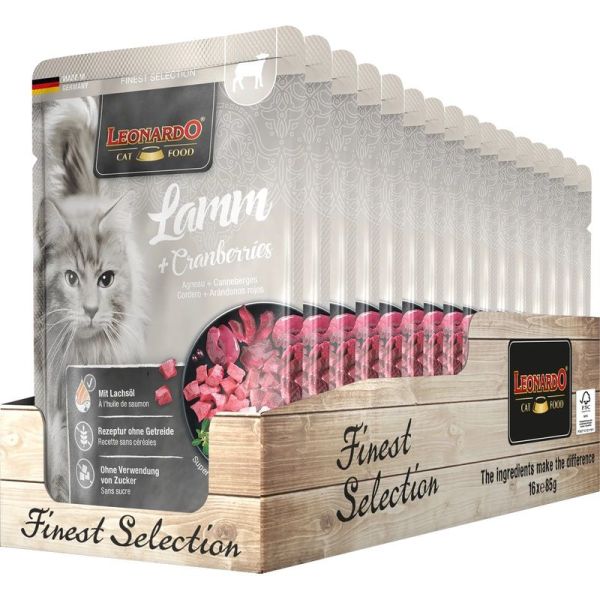 Leonardo Agneau + Canneberges - Chat adulte 1,36 kg