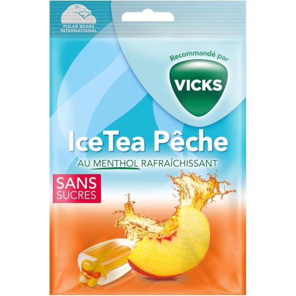 Bonbons Ice Tea Pêche Menthol Sans Sucres - 72 g