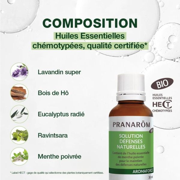 Solution Defenses naturelles aux Huiles Essentielles - Bio - 30 ml