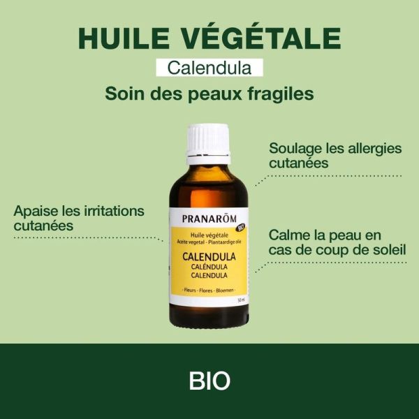 Huile Végétale de Calendula - Bio - 50 ml
