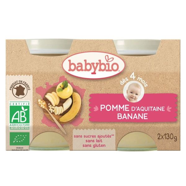 Vitbabybio Pomme/Banane 130G2