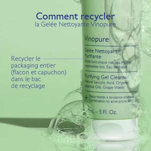 Gelée Nettoyante Purifiante VINOPURE - 150 ml