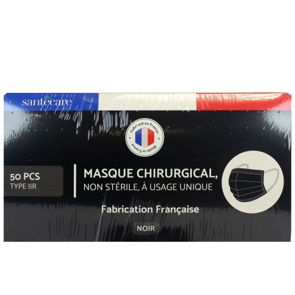 Masque Chirurgical En14683 Noir 50 Idc