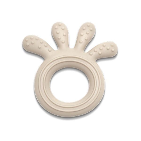 Hochet de dentition en silicone Octopus - Beige