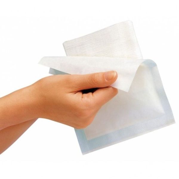Compresses de gaze stériles Gazin - 10 cm x 10 cm, 10 sachets de 2