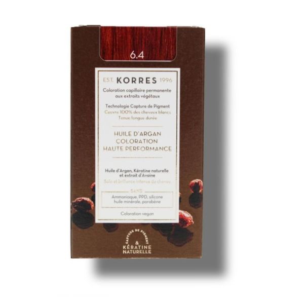 Korres coloration permanente huile d'Argan6.4 Blond Foncé Cuivré