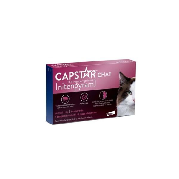Capstar Chat 11,4mg - 6 comprimés
