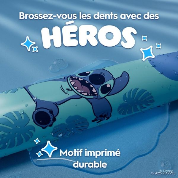 iO Kids Disney Stitch Brosse à Dents Électrique, 1 Brossette, 3 Modes Avec Mode Douceur Pour Enfants