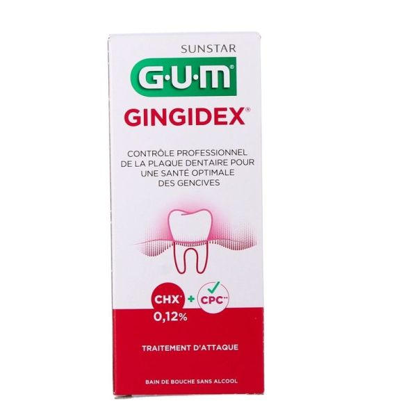 Gingidex Bain de Bouche Traitement Attaque Sans Alcool - 300 ml
