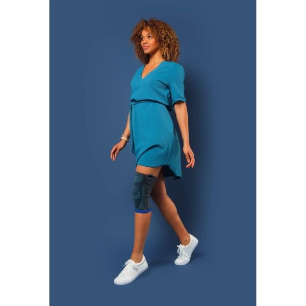 GenuExtrem Genouillère élastique à renforts latéraux - Gris - Taille 2