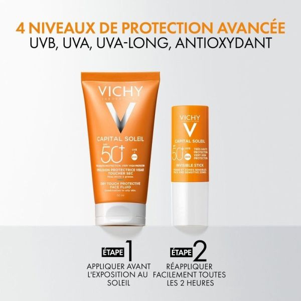 Emulsion Anti-Brillance Toucher Sec SPF50+ Capital Soleil - 50 ml