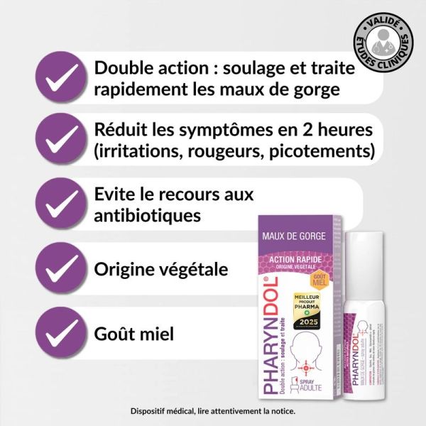 Pharyndol Mal de gorge spray - Adulte - 30 ml