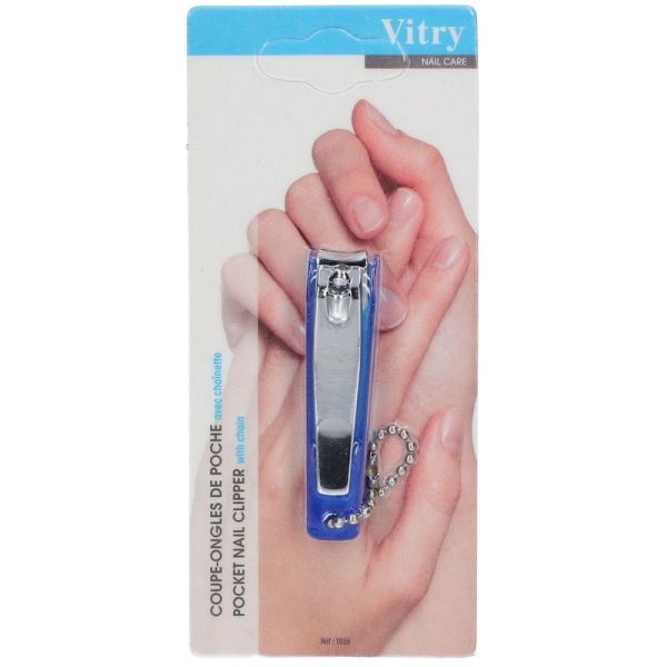 Coupe-ongles de poche avec chainette - 1 unite