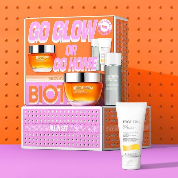 Aquasource Coffret Vitamin Glow - Gel visage 50 ml, eau micellaire 30 ml et lait corps 50 ml