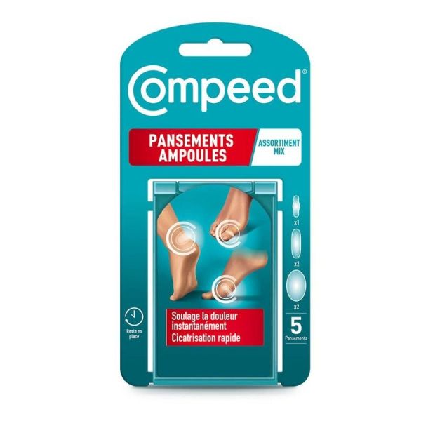 Pansements Ampoules Assortiment Pack 3 en 1 - 5 pansements