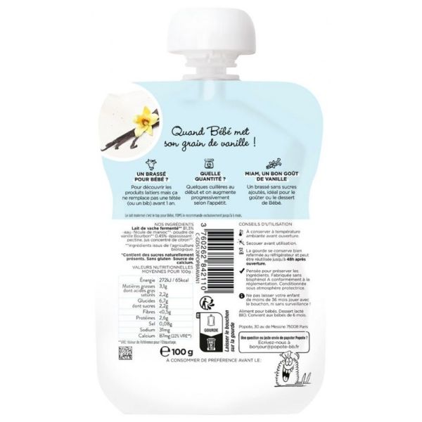 Le Brassé Vanille Bio dès 6 mois - 100 g