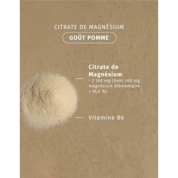 Citrate de Magnésium Goût Pomme - 80 g