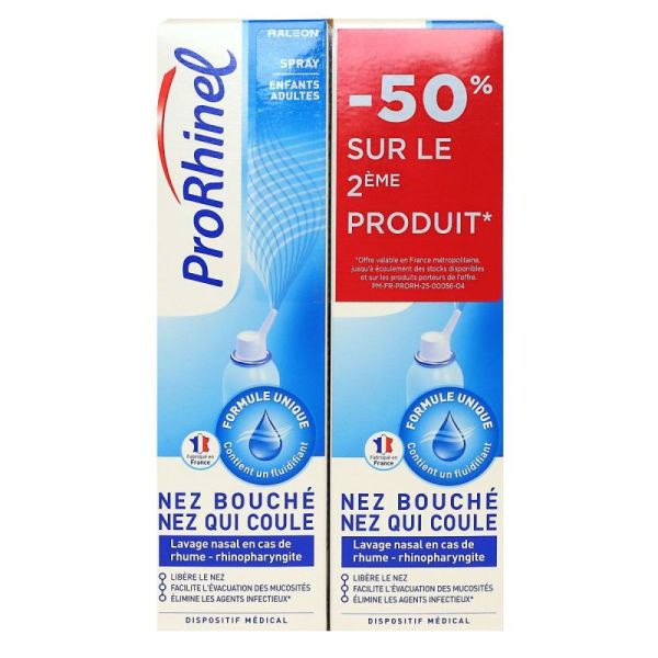 Spray nasal nez bouché nez qui coule adulte et enfant 2x100ml