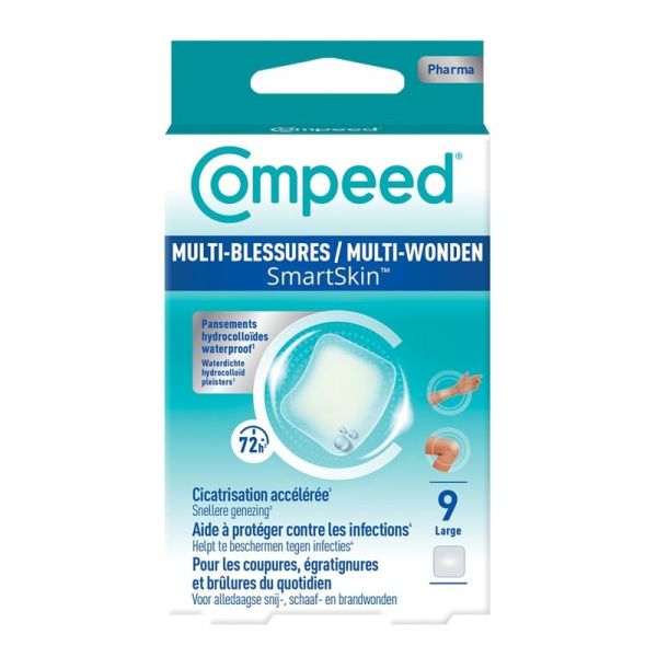 Pansements Hydrocolloïdes Multi-Blessures - Large - 9 pansements