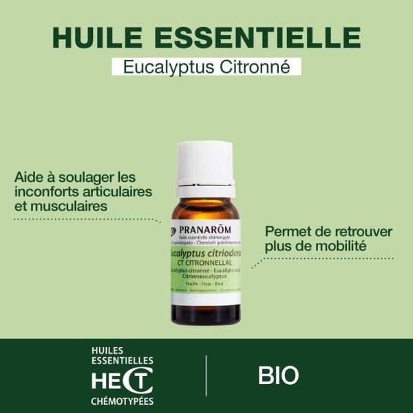 Huile Essentielle d'Eucalyptus citronné - Bio - 10 ml