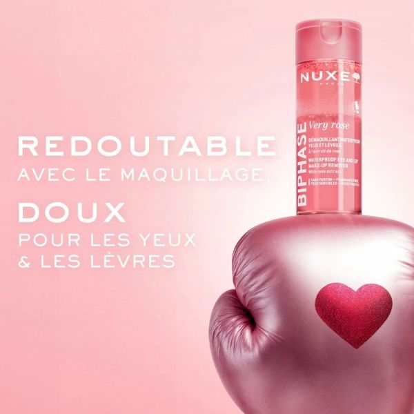 Démaquillant Waterproof Yeux et Lèvres - Biphase VERY ROSE - 100 ml
