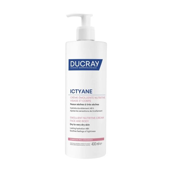 Ictyane Crème émolliente nutritive visage et corps - 400 ml