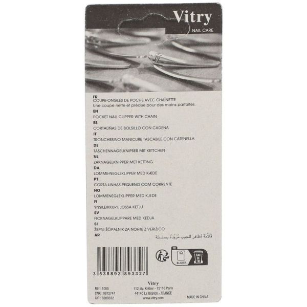 Coupe-ongles de poche avec chainette - 1 unite