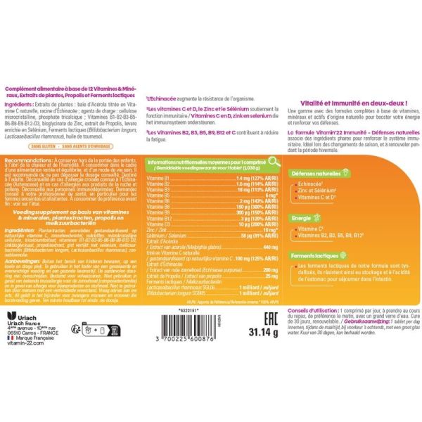 IMMUNITÉ - 30 comprimés