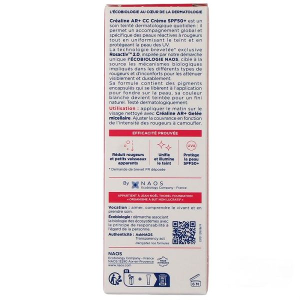 Créaline AR+ CC Crème SPF50+ - Dorée - 40 ml