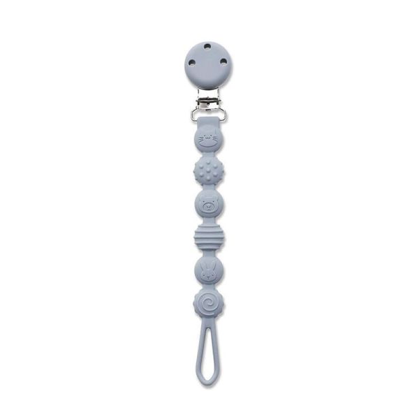 Attache Sucette Silicone Gris - 1 unité