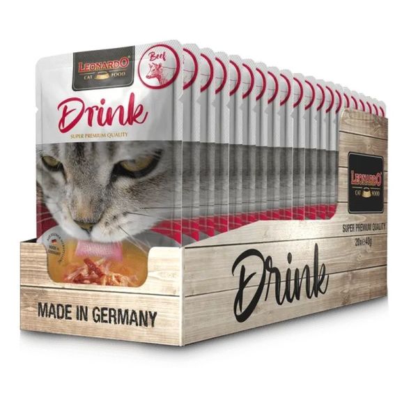 Leonardo Drink Boeuf - Chat adulte 40 g