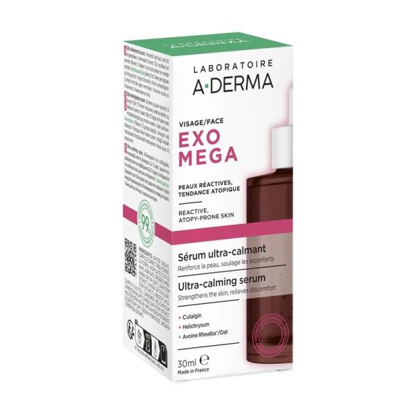 Sérum lacté ultra calmant visage EXOMEGA - 30 ml