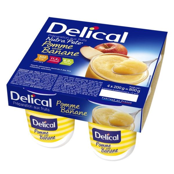 Nutra'Pote Dessert aux fruits - pomme banane - 4 x 200 g