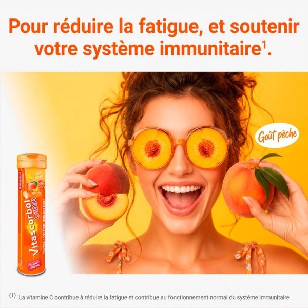 C1000 - Pêche - 15 comprimés effervescents