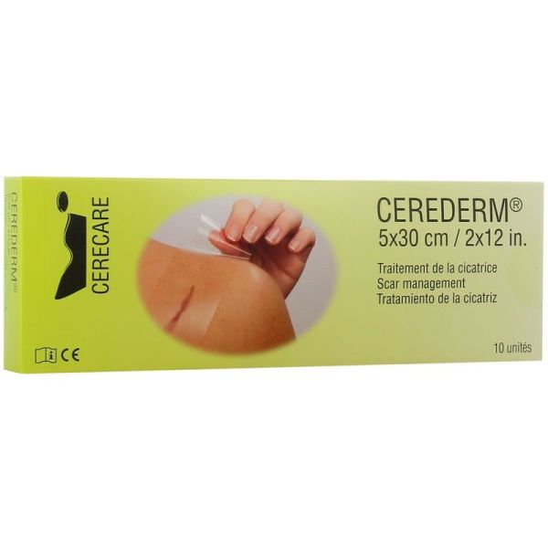 Cerederm Pansement Siliconé Cicatrice - 10 pansements