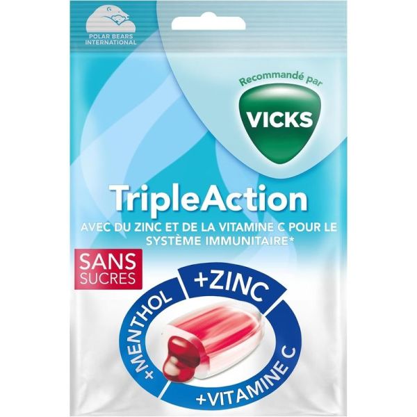 Bonbons Triple Action sans sucres - 72 g