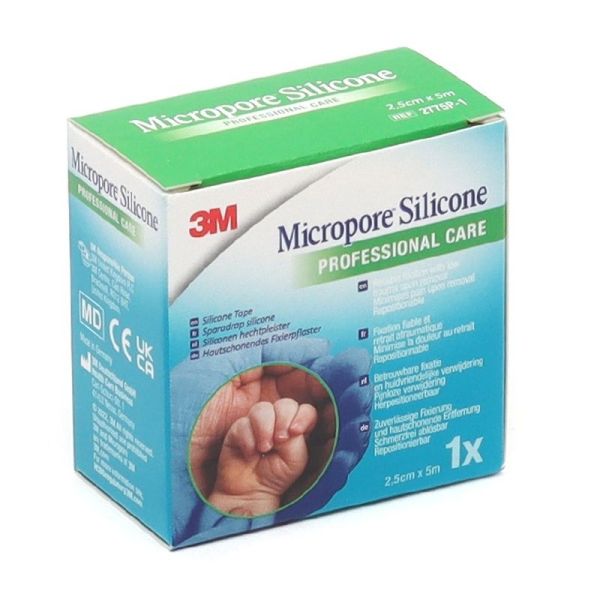 Micropore Silicone Sparadrap Professional Care - 2,5 cm x 5 m