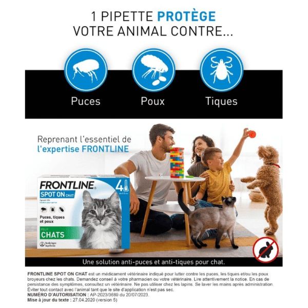 Spot-On Chat - 3 pipettes de 0,5 ml