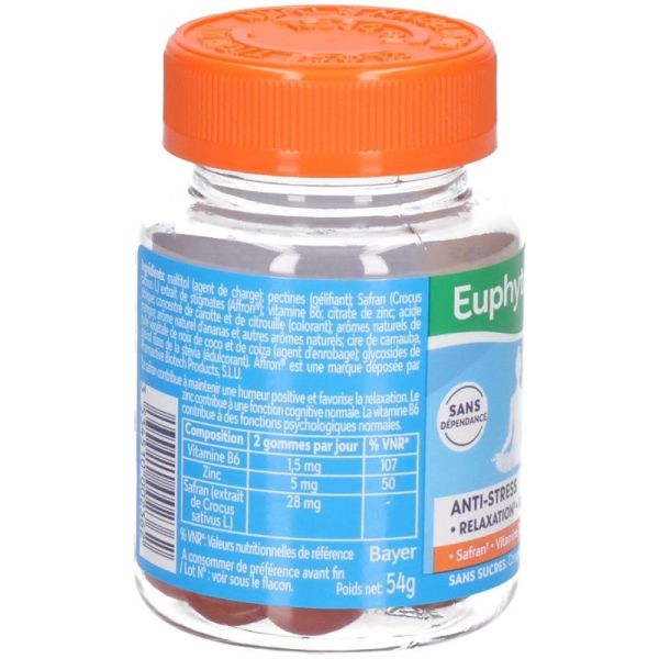 EuphytoseStress Safran - Mangue Ananas - 30 gommes
