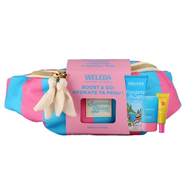 Routine Beauté et sa Banane Offerte - Pink Peach - Gel douche 200 ml, Creme mains 50 ml, Baume levres teinte 7 ml