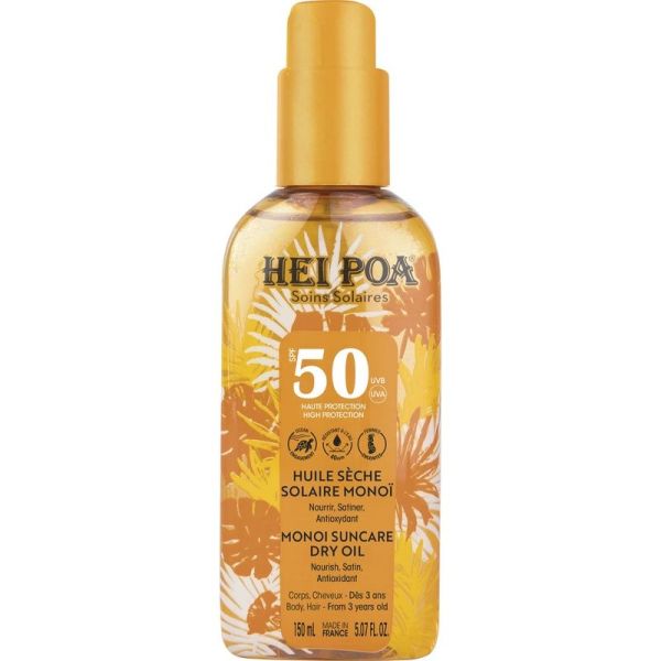 Huile sèche solaire SPF 50 - Monoï