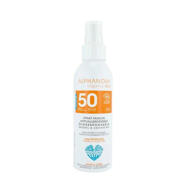 Spray solaire familial certifié bio organic SUN - 150 g