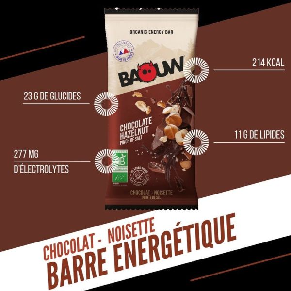 Energy Bars Chocolate - Hazelnut - 50 g